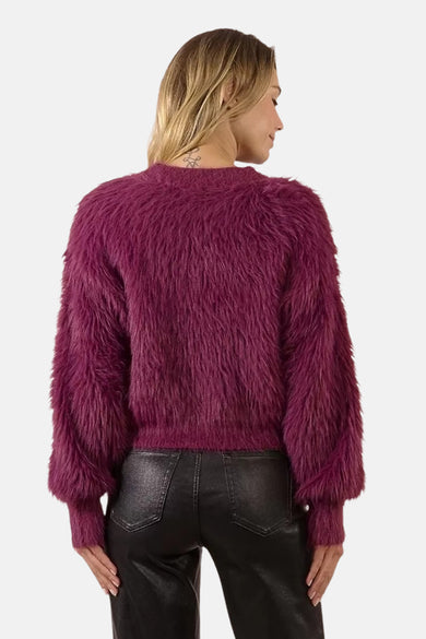 Pull met ronde hals - paars