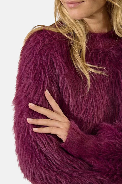 Pull met ronde hals - paars