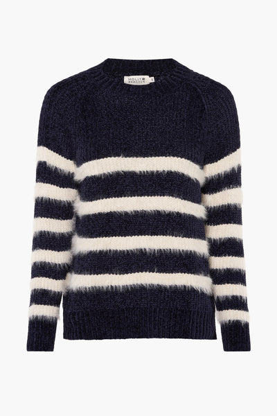 Pull col rond Bleu - Molly Bracken