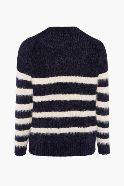 Pull col rond Bleu - Molly Bracken