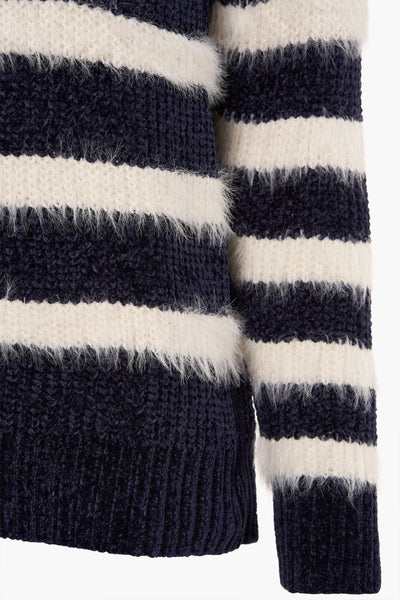 Pull col rond Bleu - Molly Bracken