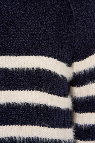 Pull col rond Bleu - Molly Bracken