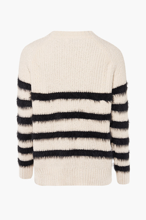 Pull met ronde hals - wit