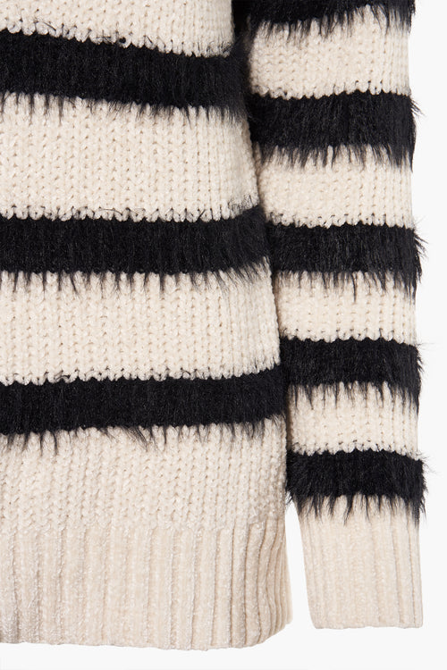 Pull met ronde hals - wit