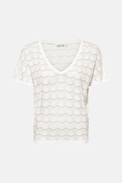 Pull met V-hals - Wit
