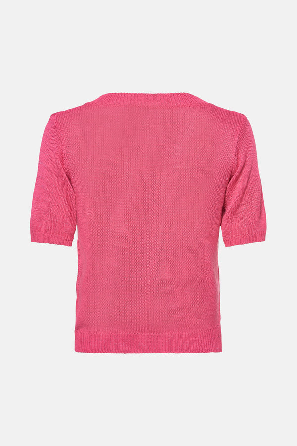 Trui met V-hals Roze - Molly Bracken