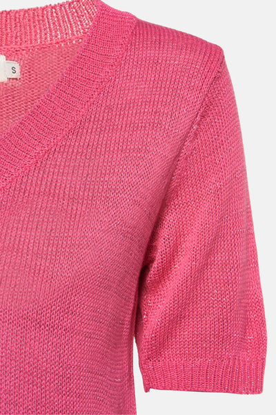 Trui met V-hals Roze - Molly Bracken