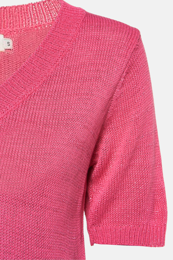 Trui met V-hals Roze - Molly Bracken