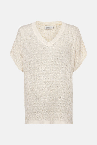 Pull col V Beige - Molly Bracken