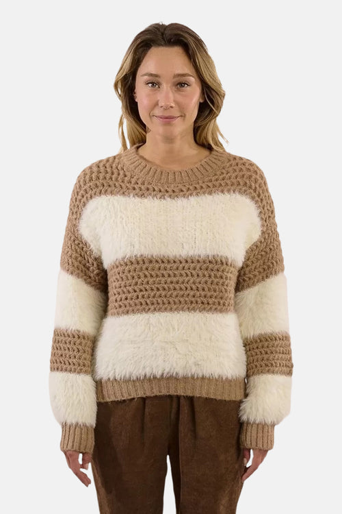 Pull met ronde hals - multicolor