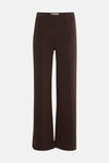 Bruine broek AMELIE ET AMELIE met een rechte pas, gekantelde poches en een discreet metalen detail.