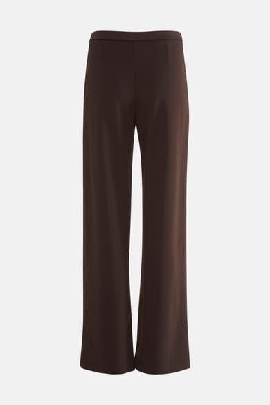 Bruine AMELIE ET AMELIE broek, ruime pasvorm, op een eenduidig fond.