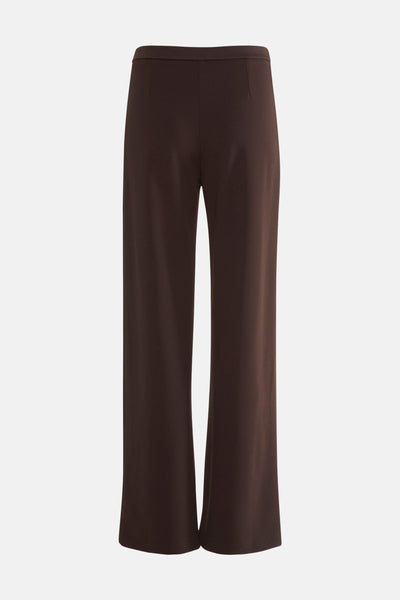 Pantalon brun AMELIE ET AMELIE coupe ample, sur fond uni.