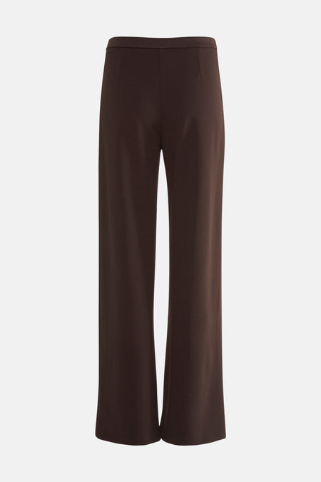 Pantalon brun AMELIE ET AMELIE coupe ample, sur fond uni.