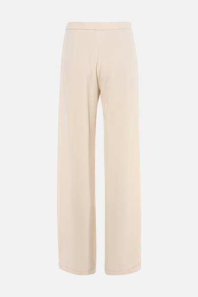 Pantalon beige ample de AMELIE ET AMELIE, coupe droite, vue de dos.