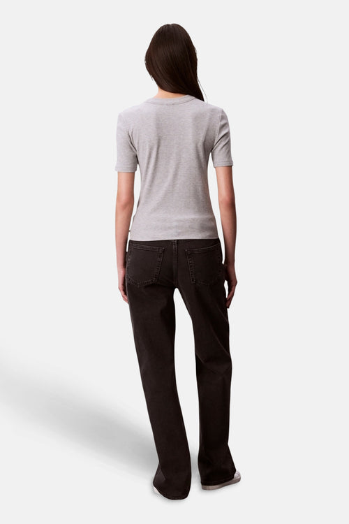 Top uni manches courtes Gris - Calvin Klein