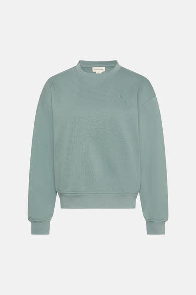 Sweat vert en coton de Calvin Klein Jeans avec le logo sur le devant et manches longues.