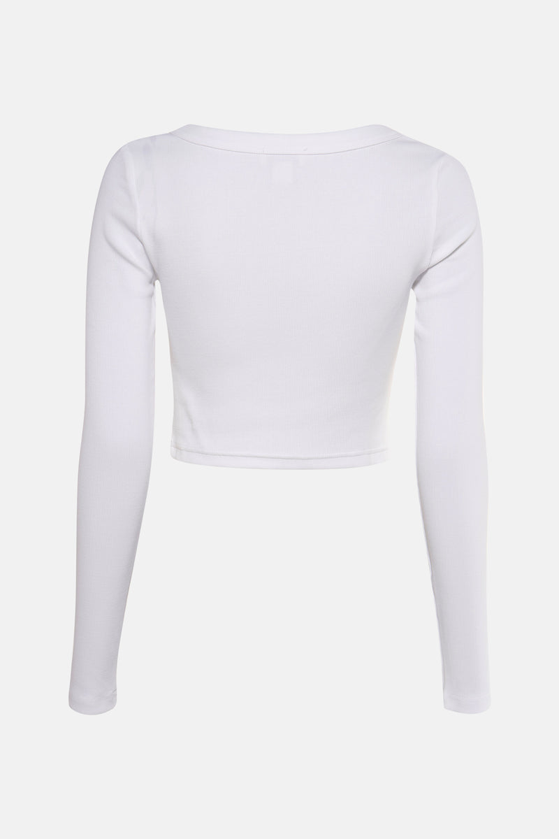 T-shirt met lange mouwen - wit