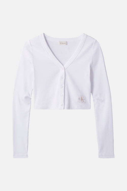 Top uni manches longues Blanc - Calvin Klein