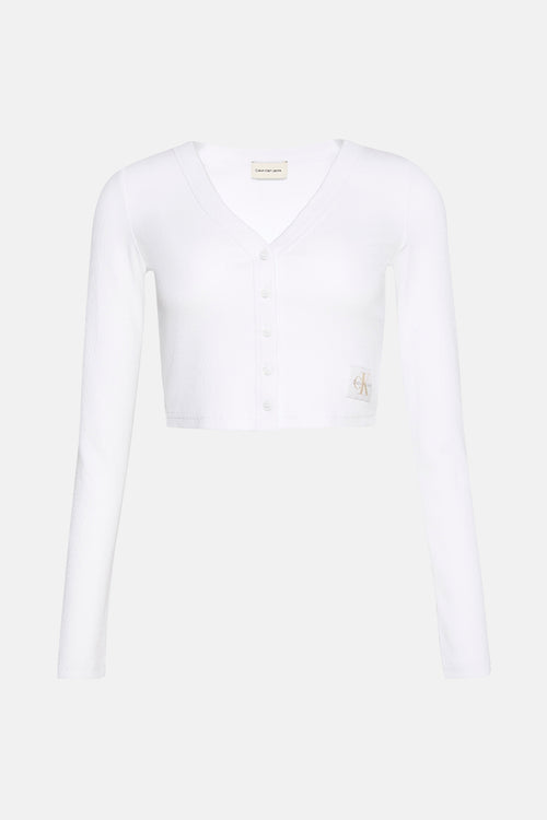 Top uni manches longues Blanc - Calvin Klein