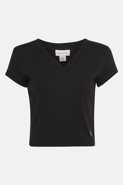 Top uni manches courtes Noir - Calvin Klein