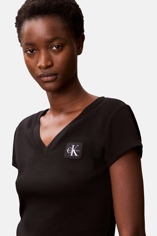 Top uni manches courtes Noir - Calvin Klein