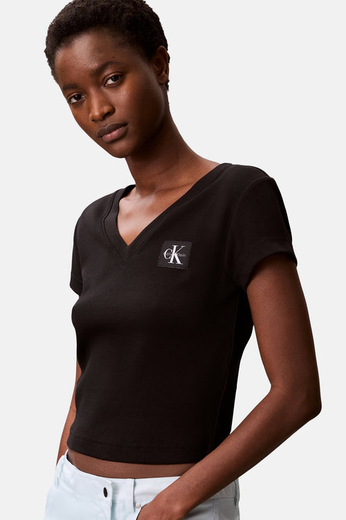 Top uni manches courtes Noir - Calvin Klein
