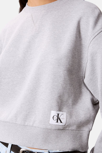 Sweater met ronde hals grijs - Calvin Klein