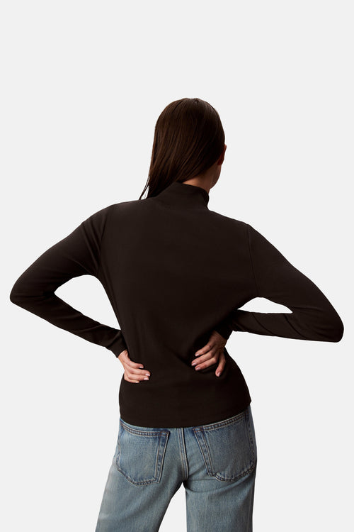 T-shirt met lange mouwen - zwart