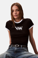 Top uni manches courtes noir - Calvin Klein