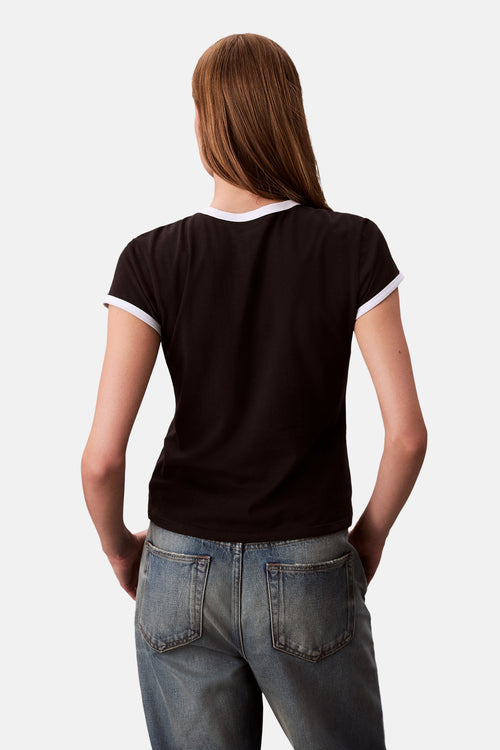 Top uni manches courtes noir - Calvin Klein