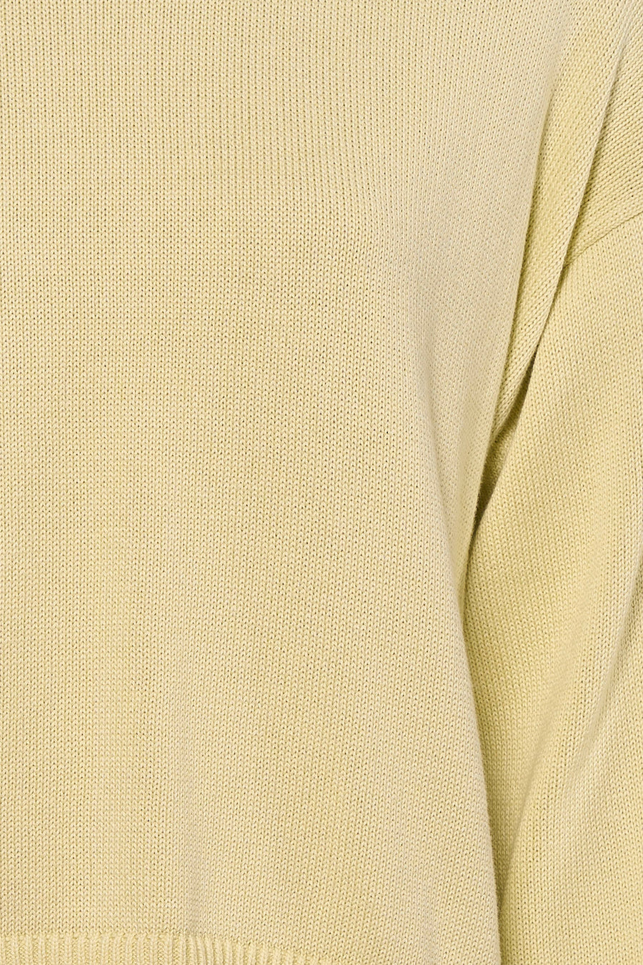 Gele rondehals trui van Calvin Klein, in een getextureerde breisel, kledingdetails.