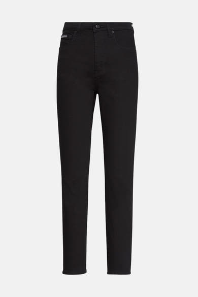 Jean skinny noir de Calvin Klein, coupe taille haute.