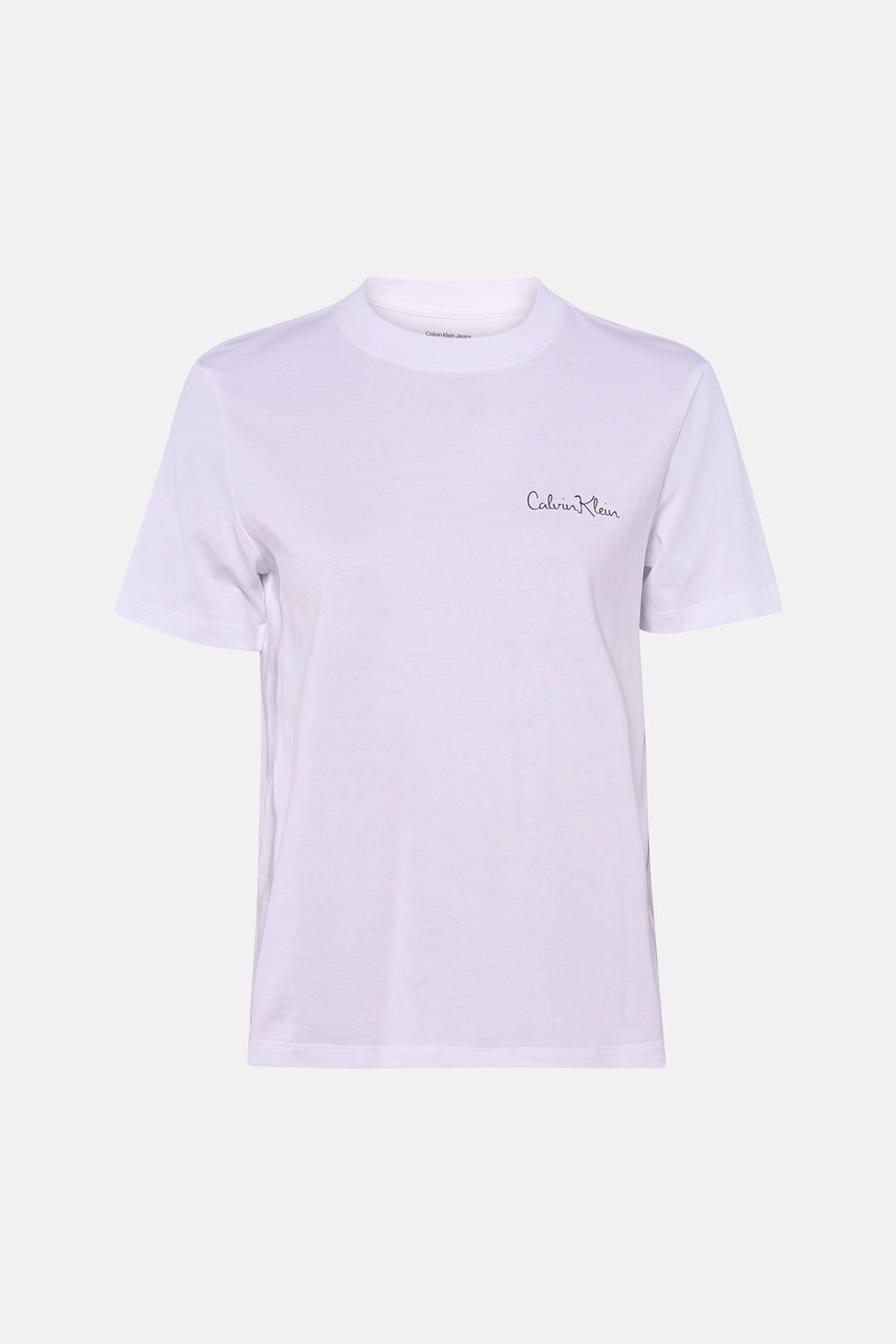Effenchemise Calvin Klein wit met korte mouwen en geborduurd logo.