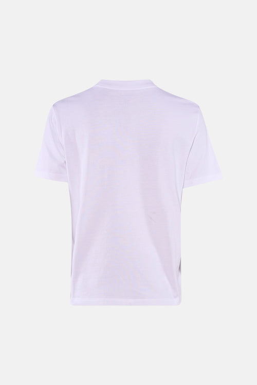 T-shirt blanc à manches courtes de Calvin Klein, vue arrière sur fond clair.
