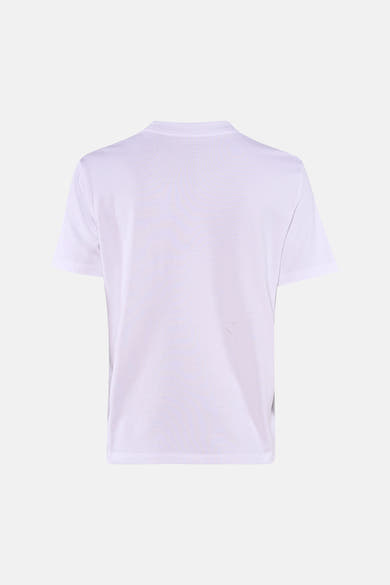 Wit T-shirt met korte mouwen van Calvin Klein, achterkant op lichte achtergrond.