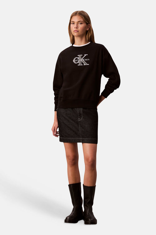 Sweater met ronde hals zwart - Calvin Klein