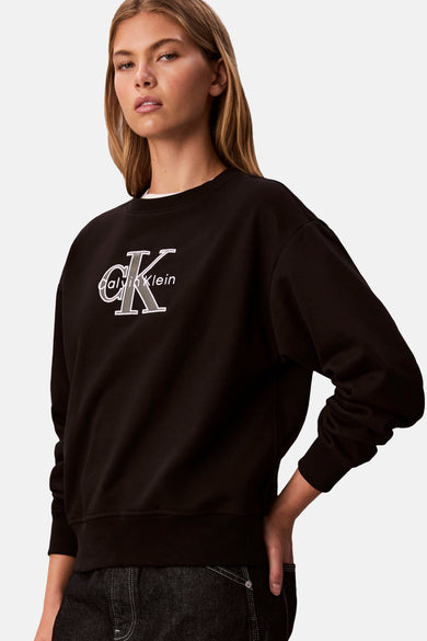 Sweater met ronde hals zwart - Calvin Klein