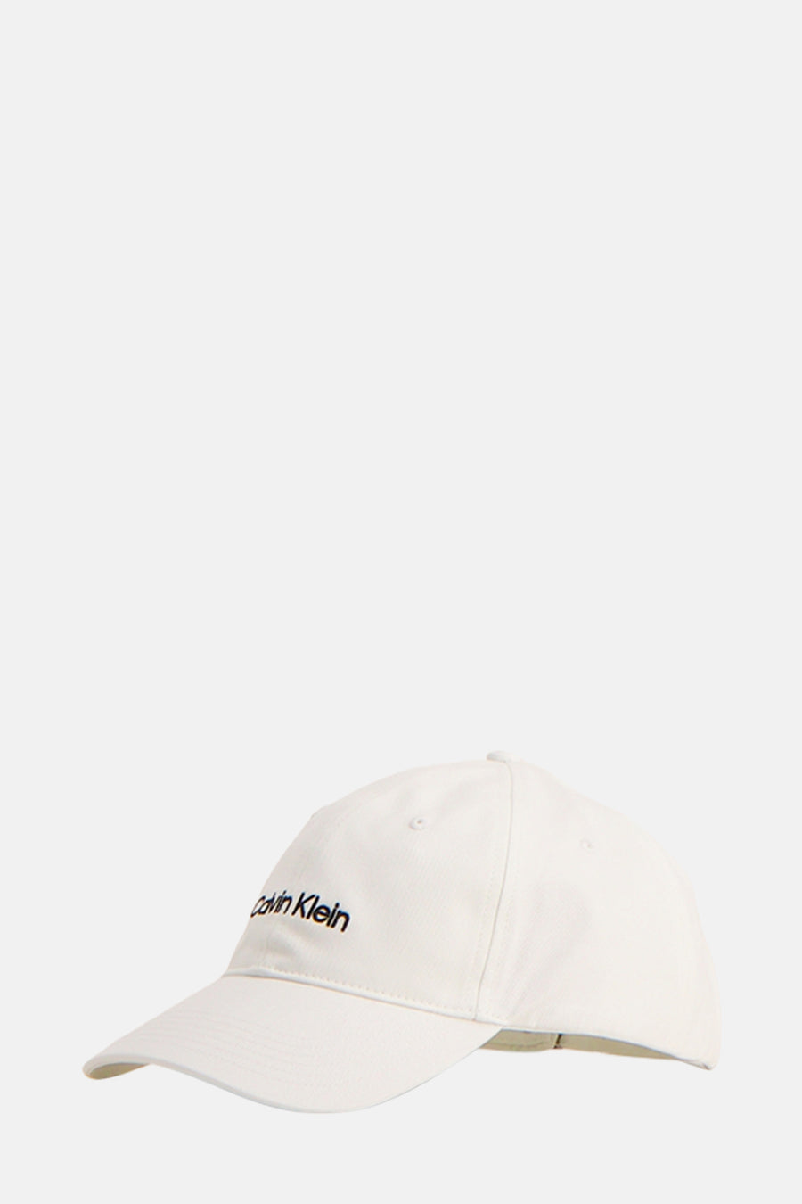 Casquette blanche de Calvin Klein avec logo brodé sur le côté, en coton.