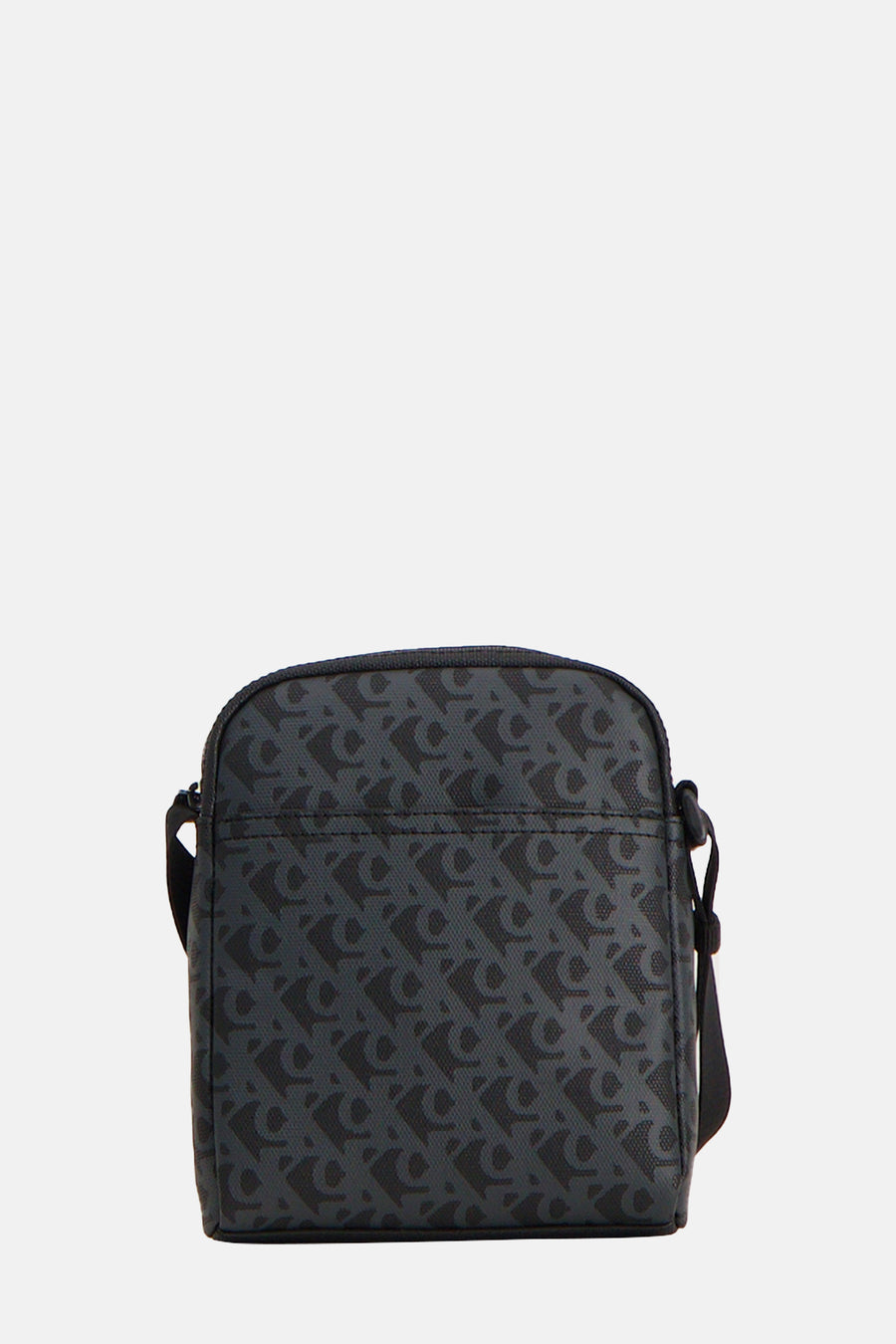 Grijze schoudertas van Calvin Klein met een all-over toon-op-toon monogrampatroon.