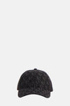 Casquette noire de Calvin Klein avec motif ton sur ton.
