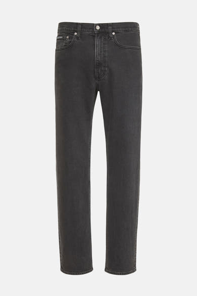 Zwarte Calvin Klein spijkerbroek, met een klassieke pasvorm en een discrete denimtextuur.