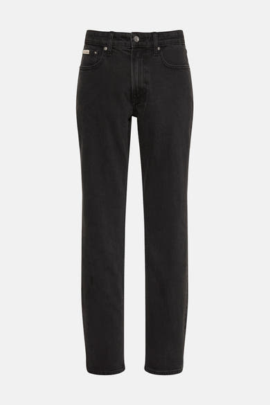 Zwarte Calvin Klein spijkerbroek, met een klassieke rechte pasvorm.