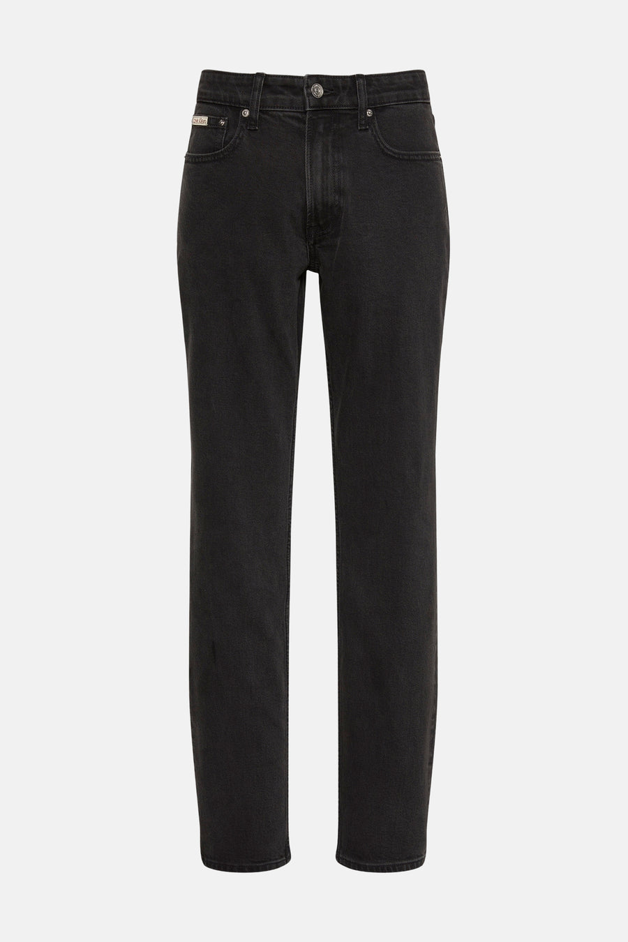 Zwarte Calvin Klein spijkerbroek, met een klassieke rechte pasvorm.