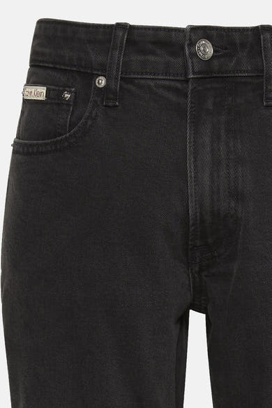Zwarte Calvin Klein slim fit jeans met zilverkleurige details.