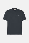 Blauw T-shirt met korte mouwen van Calvin Klein Jeans, met geborduurd logo op de borst.