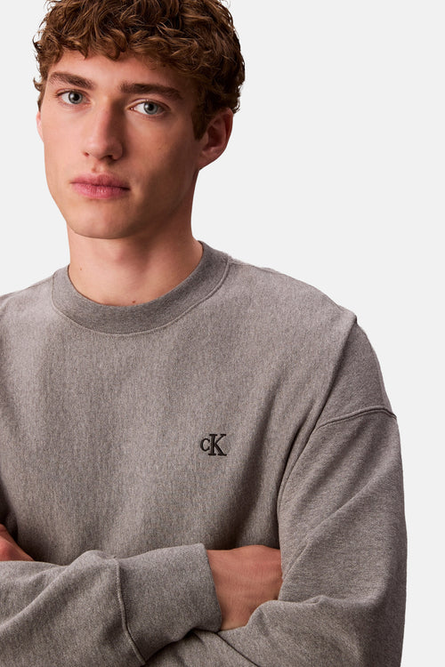Sweater met ronde hals grijs - Calvin Klein