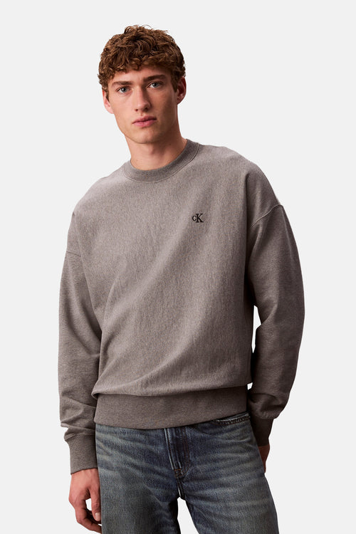 Sweater met ronde hals grijs - Calvin Klein
