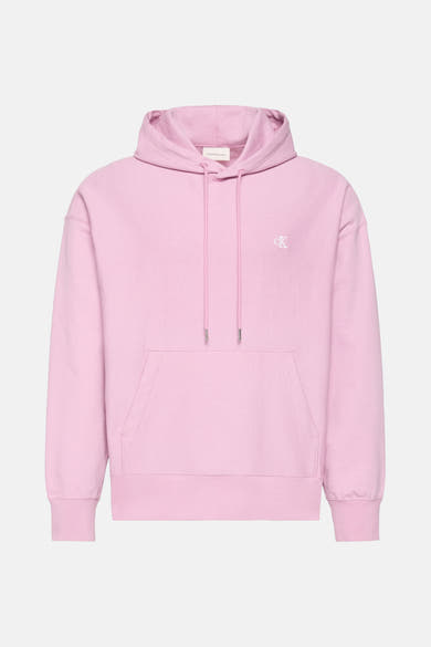 Sweat à capuche rose de Calvin Klein Jeans avec cordon de serrage et logo subtil.