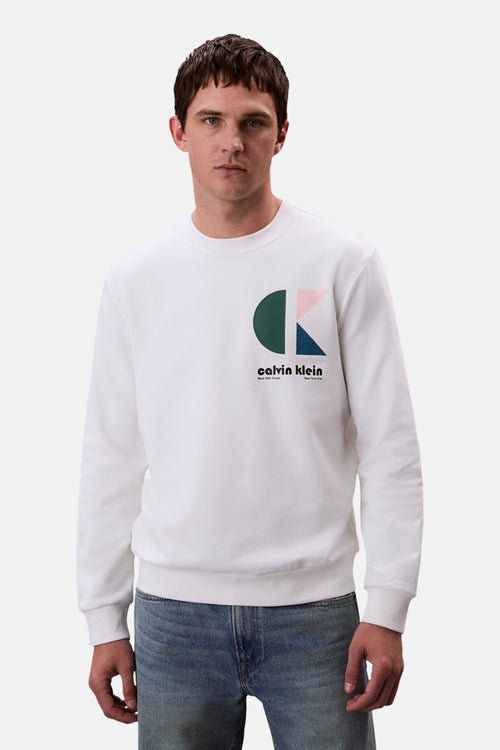 Sweater met ronde hals Wit - Calvin Klein